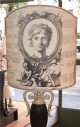 Ventola in pergamena disegnata